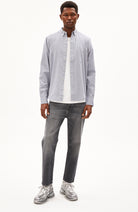 ARMEDANGELS Quaasa shirt faded indigo from organic cotton men | Sophie Stone