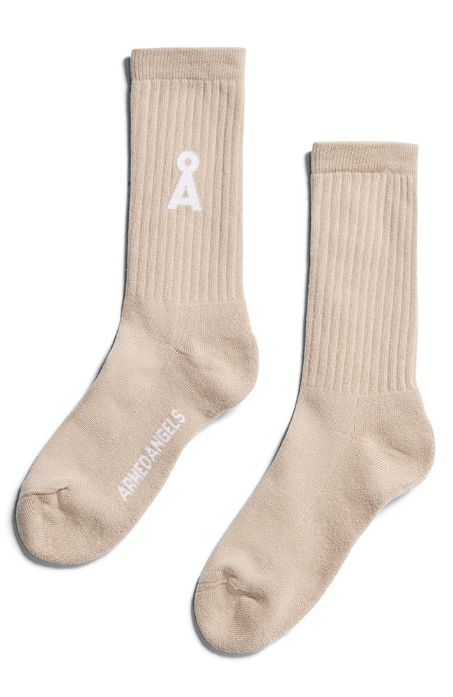 ARMEDANGELS Saamus sports socks sand stone organic cotton unisex | Sophie Stone