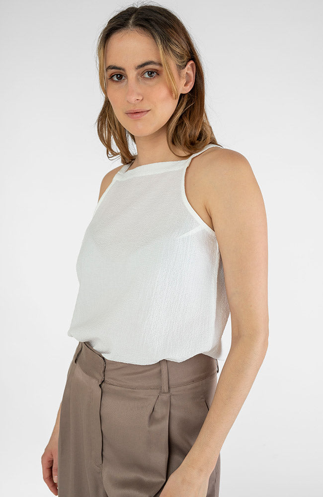 STORY OF MINE Seersucker top white made from sustainable organic cotton | Sophie Stone