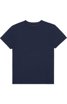 Bask in the Sun Stephanos tee navy organic cotton and linen men | Sophie Stone