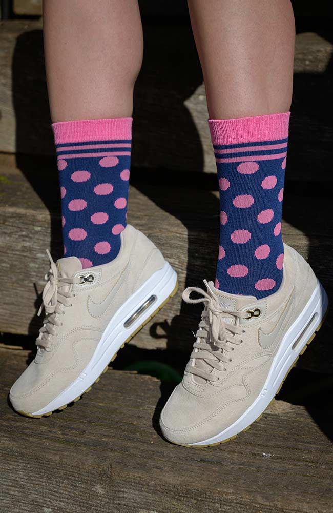 Swole Panda Pink Polka dot socks from Moso bamboo | Sophie Stone