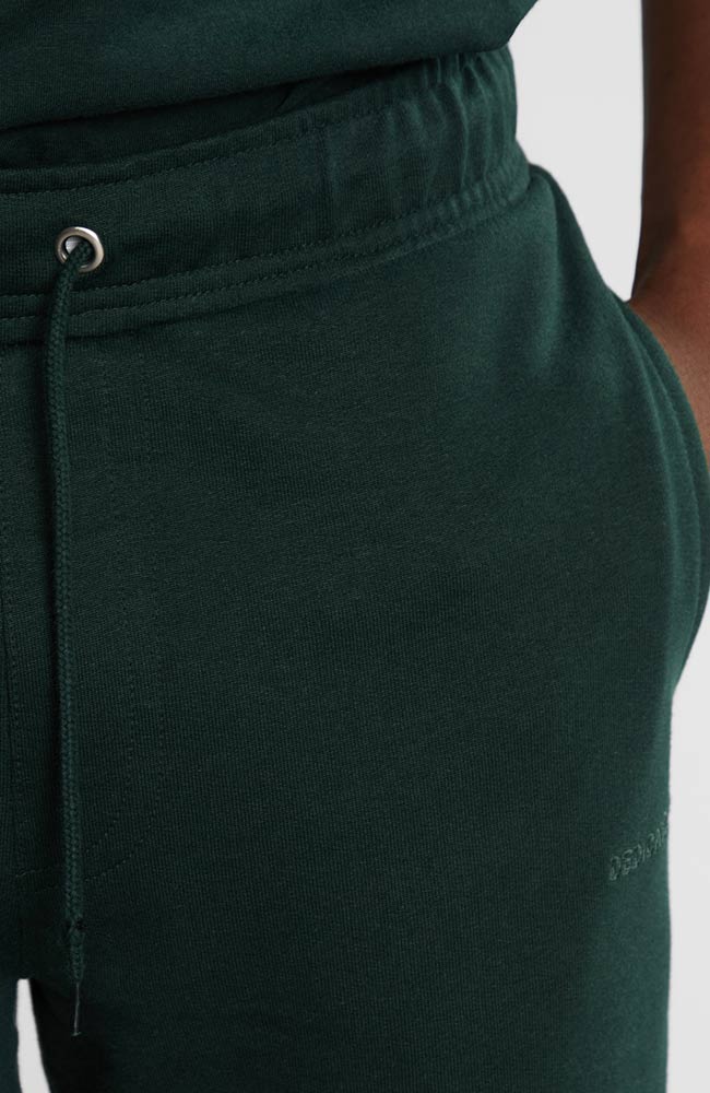 Dedicated Sweatpants lund logo dark green from organic cotton | Sophie Stone
