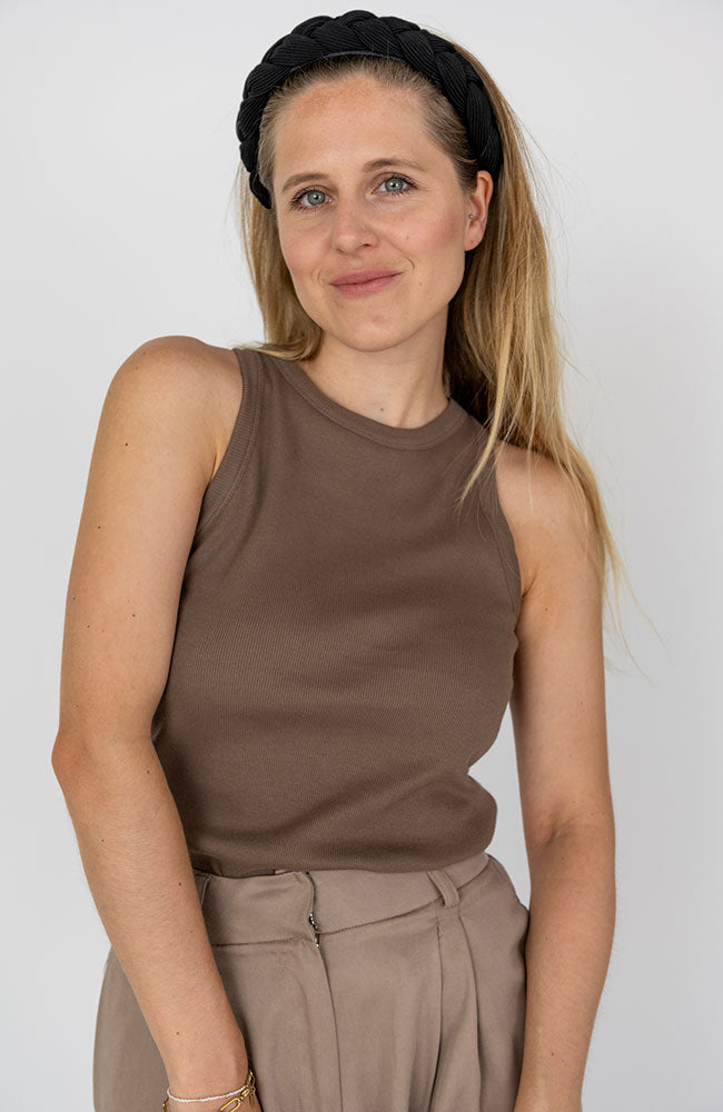 STORY OF MINE Tanktop brown made from sustainable organic cotton | Sophie Stone