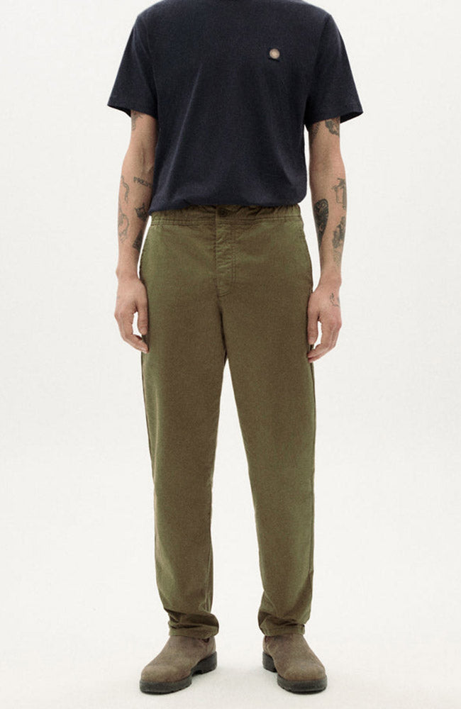 Thinking Mu Travel Pants olive green from organic cotton | Sophie Stone