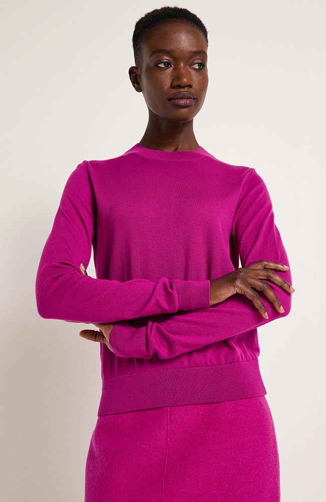 Lanius fine-knit plum sweater organic cotton | Sophie Stone