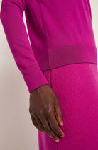Lanius fine-knit plum sweater organic cotton pink | Sophie Stone