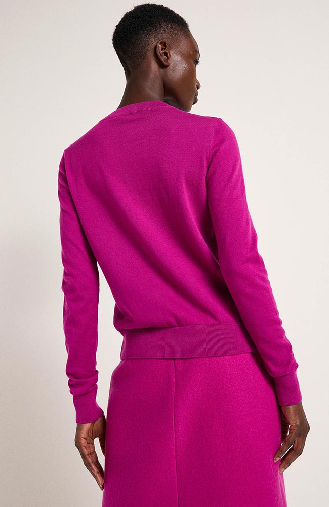 Lanius fine-knit plum sweater | Sophie Stone