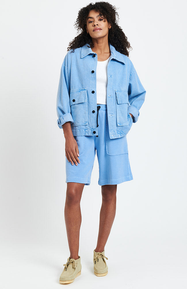 NEW OPTIMIST Quercia jacket blue in organic cotton & TENCEL | Sophie Stone