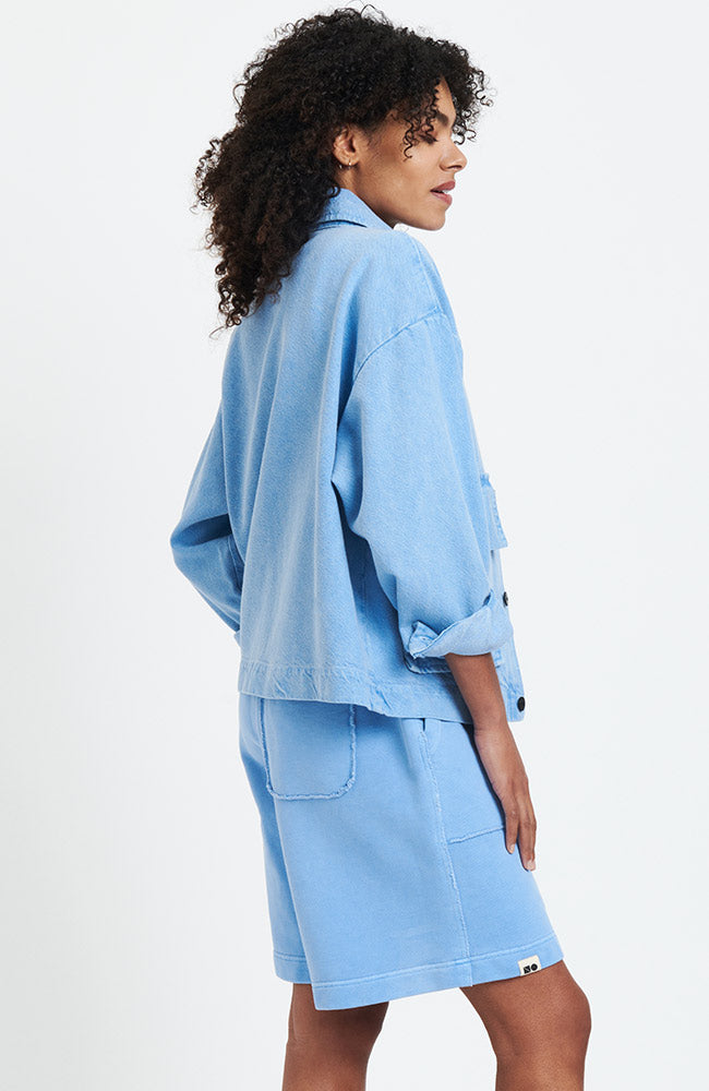 NEW OPTIMIST Quercia jacket blue in sustainable organic cotton & TENCEL | Sophie Stone