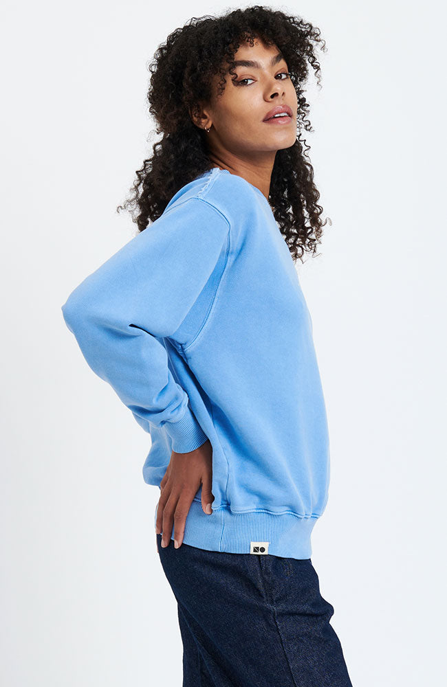 NEW OPTIMIST Olmo unisex sweater blue from recycled and organic cotton | Sophie Stone