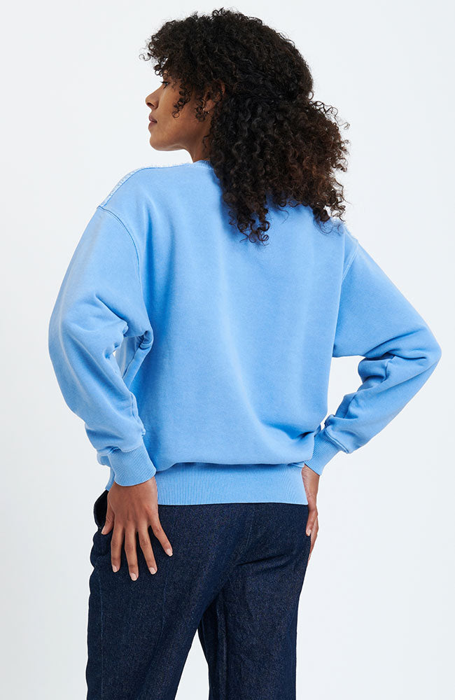 NEW OPTIMIST Olmo unisex sweater blue from recycled and organic cotton unisex | Sophie Stone