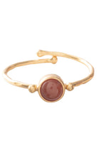 A Beautiful Story visionary ring with gemstone of gold-plated brass| Sophie Stone