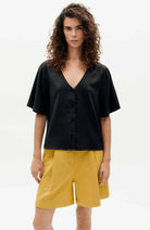 Thinking MU Libelula blouse black hemp ladies | Sophie Stone