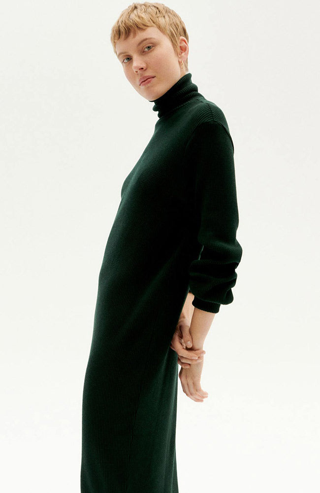 Thinking MU Amaia dress knitted dark green from organic cotton | Sophie Stone, among others