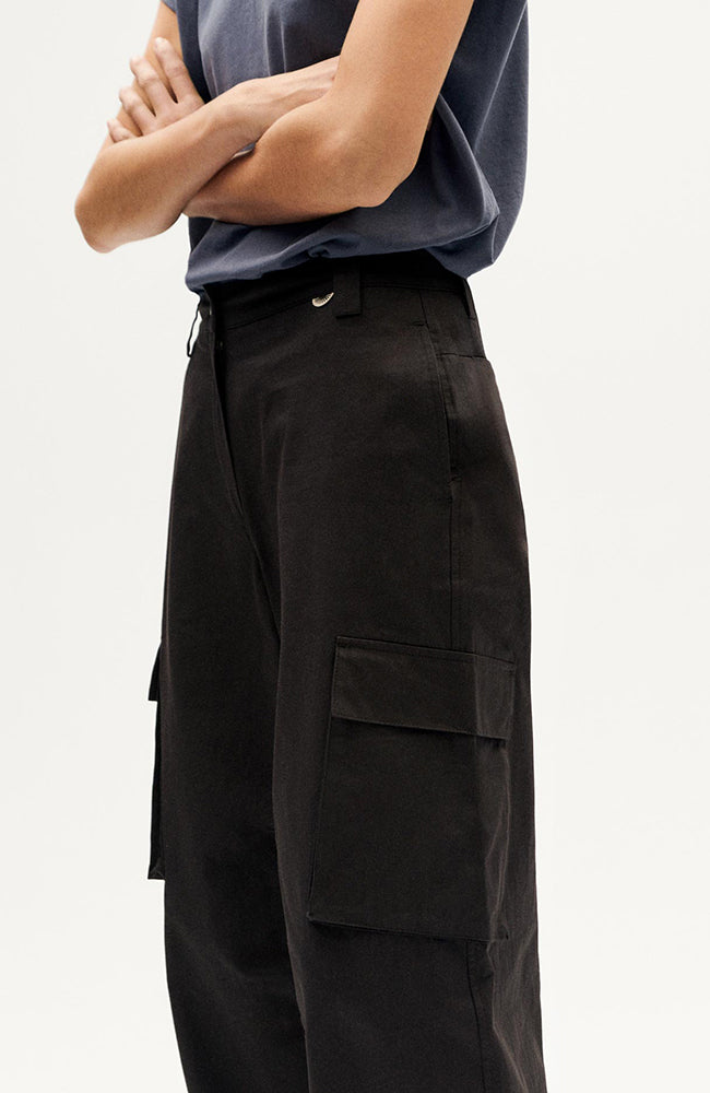 Thinking MU Fall pants black organic cotton ladies | Sophie Stone