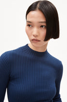 ARMEDANGELS Alaani turtleneck faded indigo organic cotton | Sophie Stone