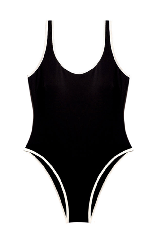 Underprotection CoraUP swimsuit black white from recycled polyester woman | Sophie Stone 