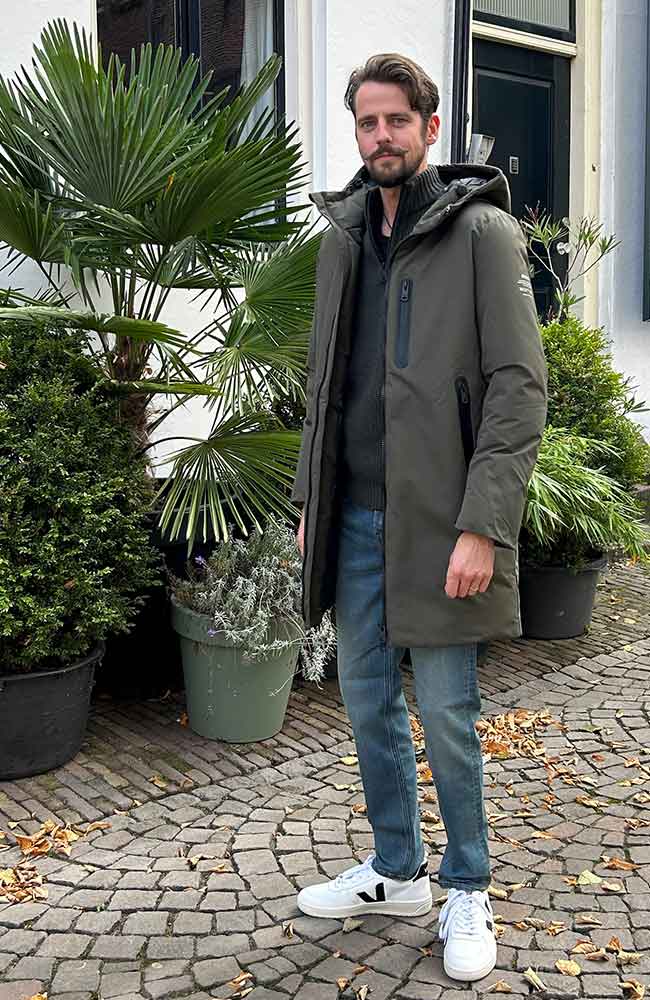 Mens olive clearance winter coat