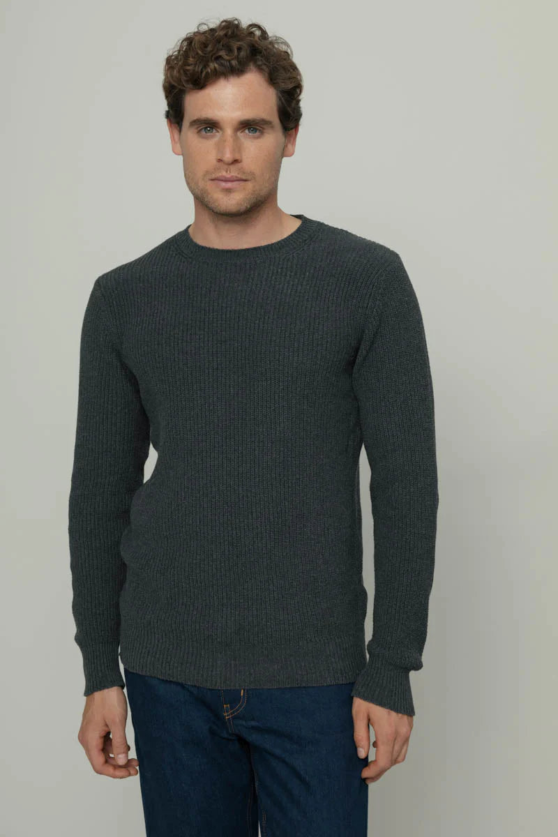 Rifo Luca sweater in recycled cotton in gray for men | Sophie Stone