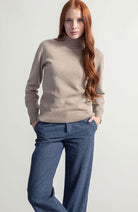 Rifò Ada turtleneck beige in recycled cashmere and wool ladies | Sophie Stone