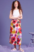 Dedicated Stilleryd wrap skirt abstract flowers Tencel women | Sophie Stone 