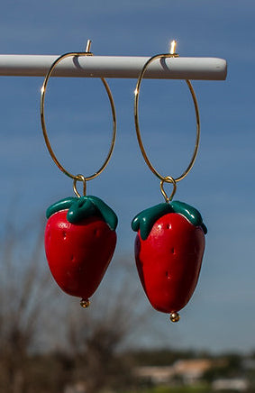 Studio Earlobe strawberry earrings handmade | Sophie Stone