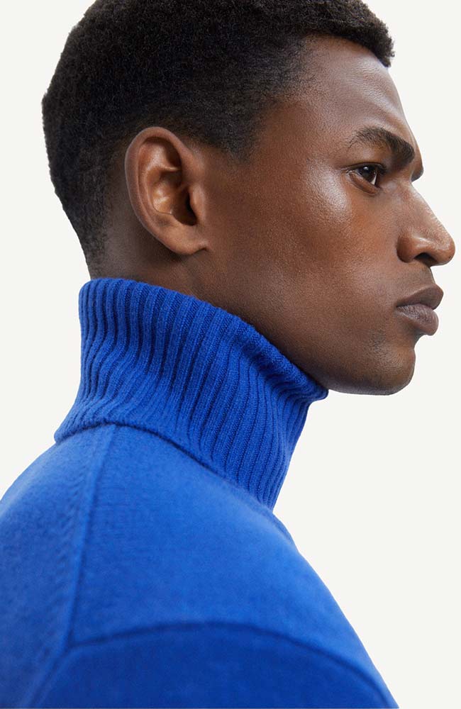 Ecoalf Brunalf sweater blue in recycled wool | Sophie Stone