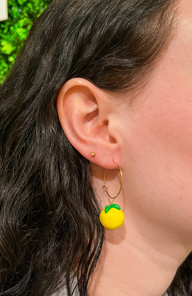 Studio Earlobe lemon earrings | Sophie Stone