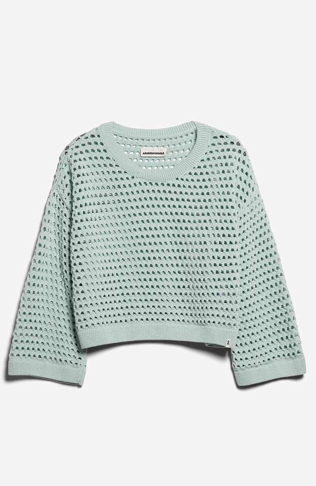 ARMEDANGELS Maarisols sweater polar green organic cotton | Sophie Stone