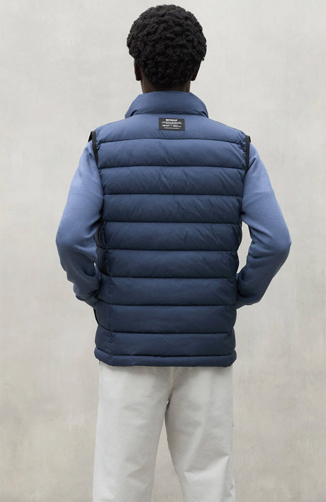 bodywarmer blue indigo made from recycled men | Sophie Stone