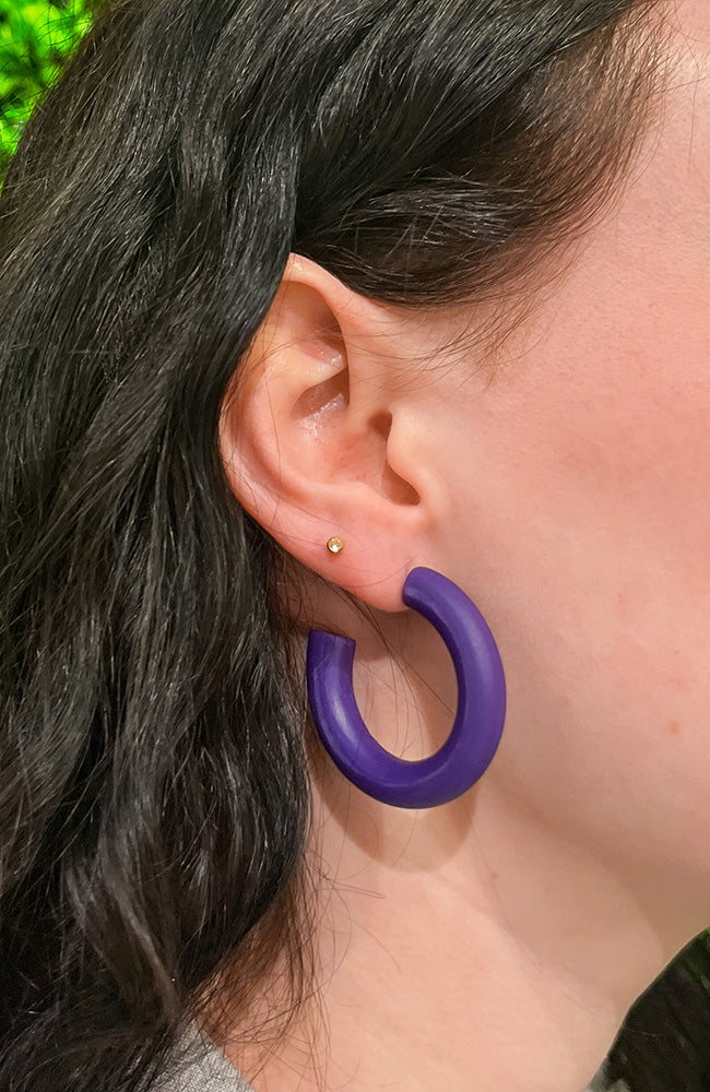 Studio Earring Hola Hoops earrings purple | Sophie Stone
