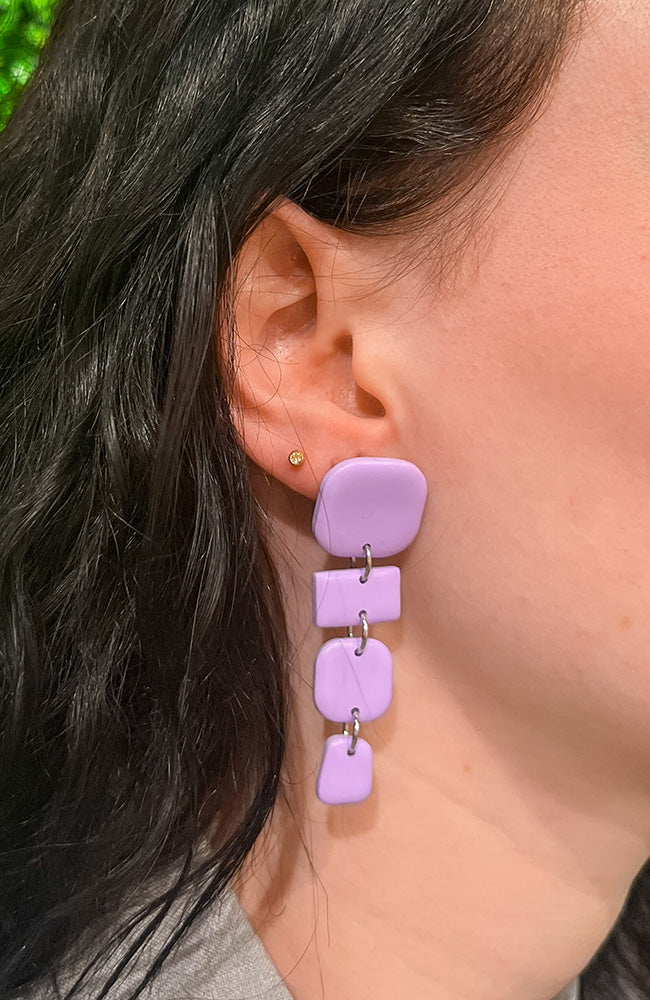 Studio Earlobe Lilac rain earrings | Sophie Stone