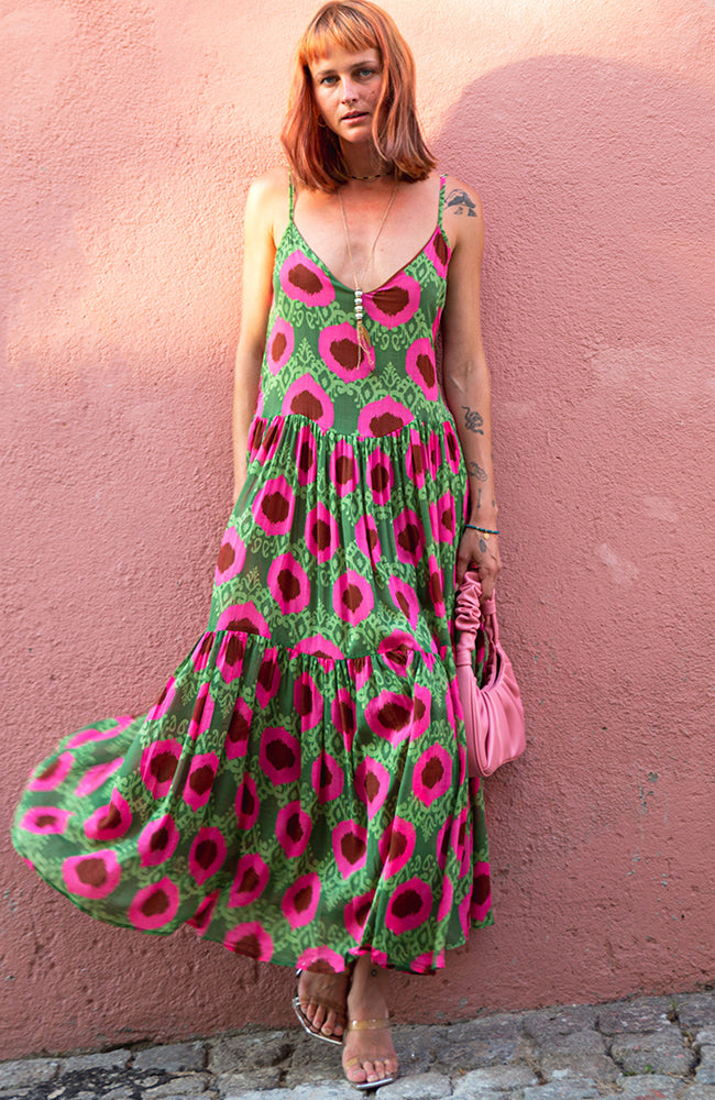 Poppyfield Sancho dress pink green by ECOVERO women | Sophie Stone