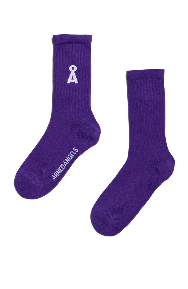 ARMEDANGELS Saamu sports socks indigo lilac organic cotton | Sophie Stone