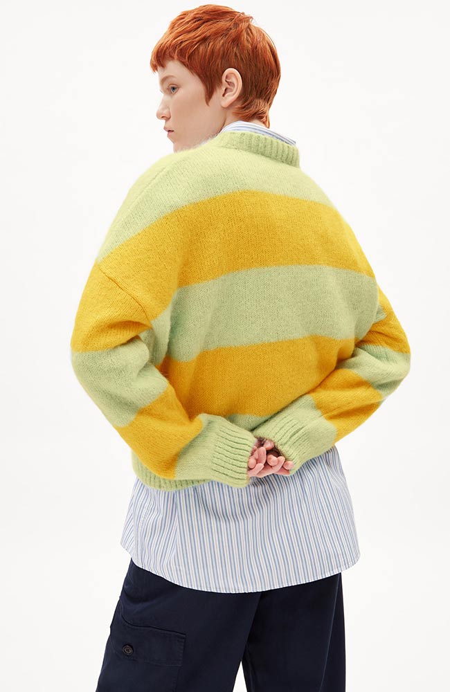 ARMEDANGELS Suri inaraa striped sweater yellow from alpaca | Sophie Stone