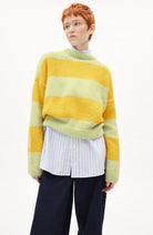 ARMEDANGELS Suri inaraa striped sweater yellow from alpaca wool | Sophie Stone