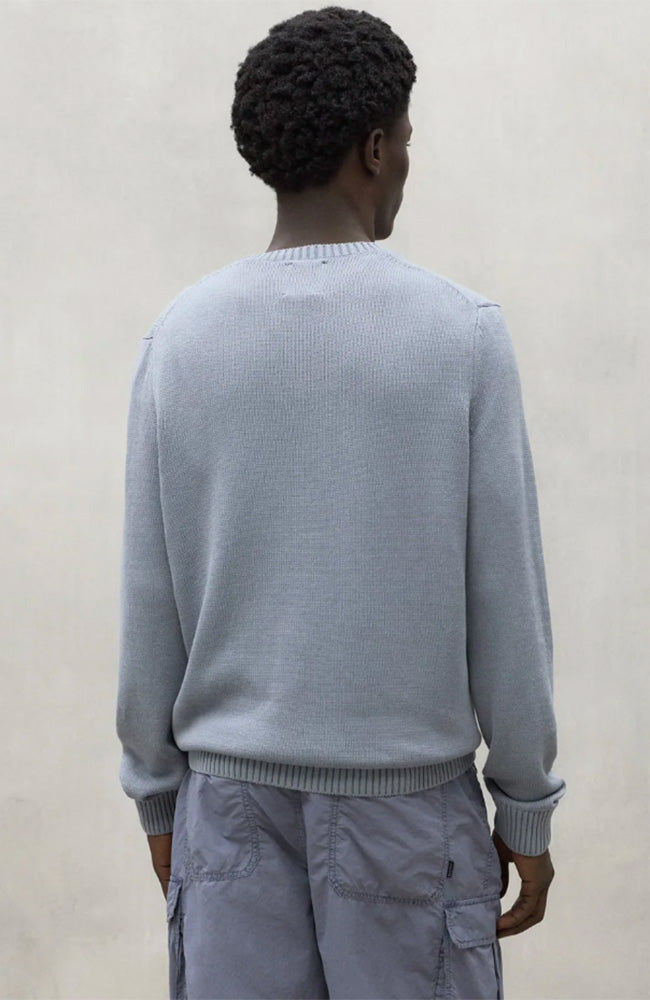 Ecoalf Tail knit sweater blue in organic cotton & linen | Sophie Stone