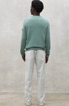 Ecoalf Tail knit sweater dusty mint in organic cotton & linen men | Sophie Stone