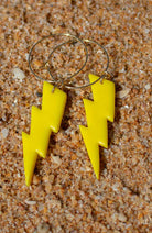 Studio Earlobe Tina Thunder yellow vegan handmade earrings | Sophie Stone