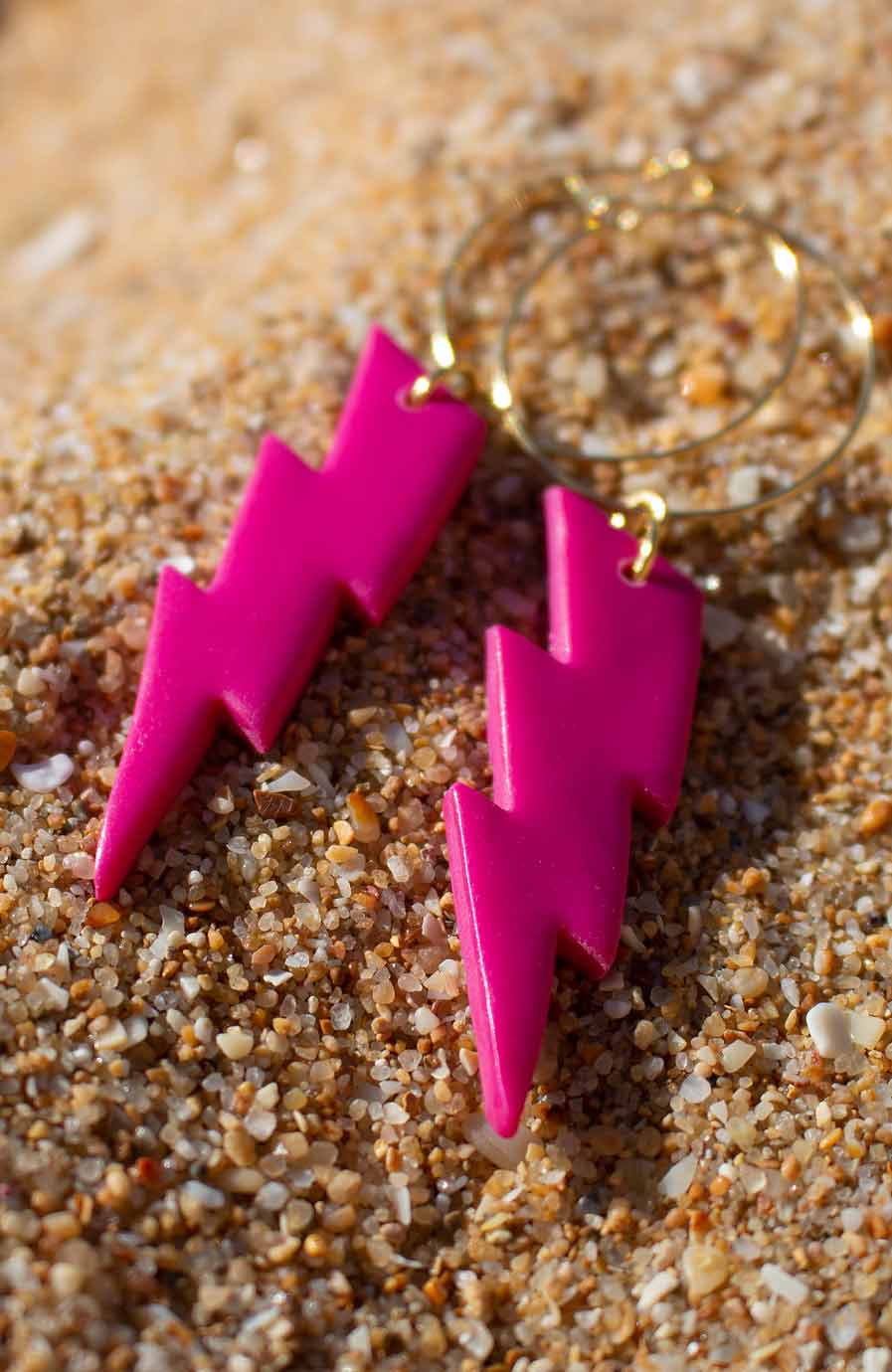 Studio Earlobe Tina Thunder pink handmade earrings | Sophie Stone