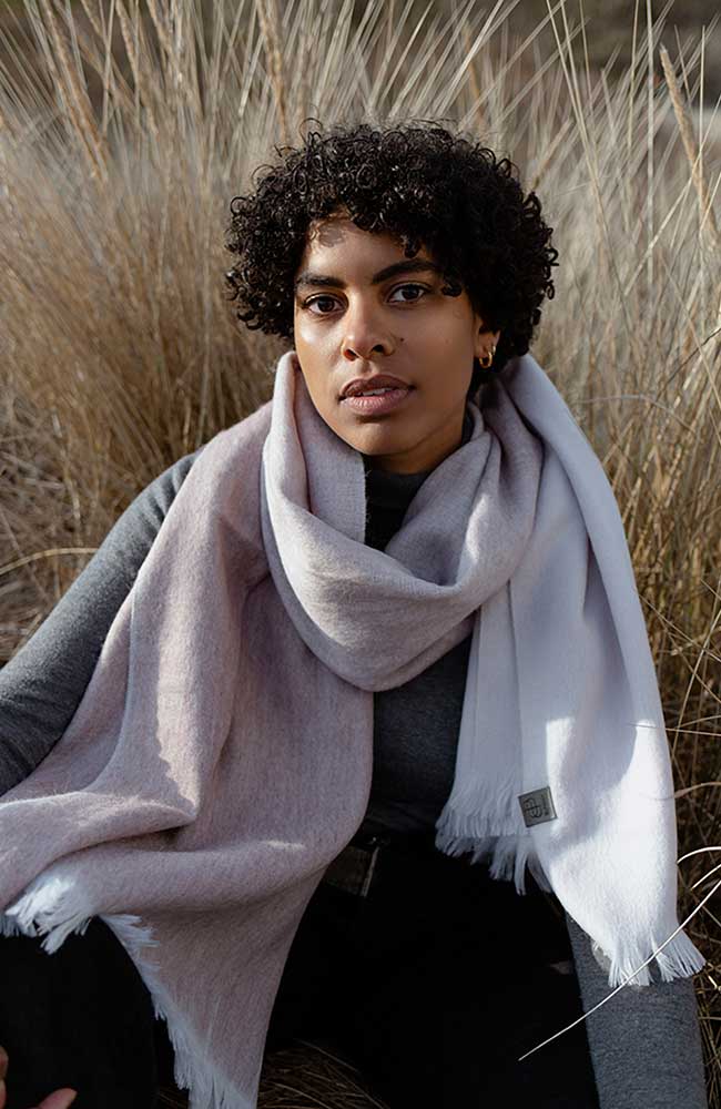 Bufandy Brushed Ombre Scarf Milky Lavender | Sophie Stone