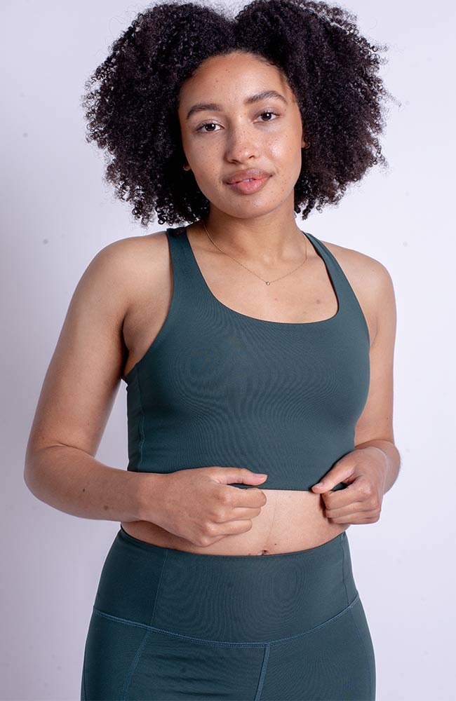 Girlfriend collective paloma bra green RPET | Sophie Stone