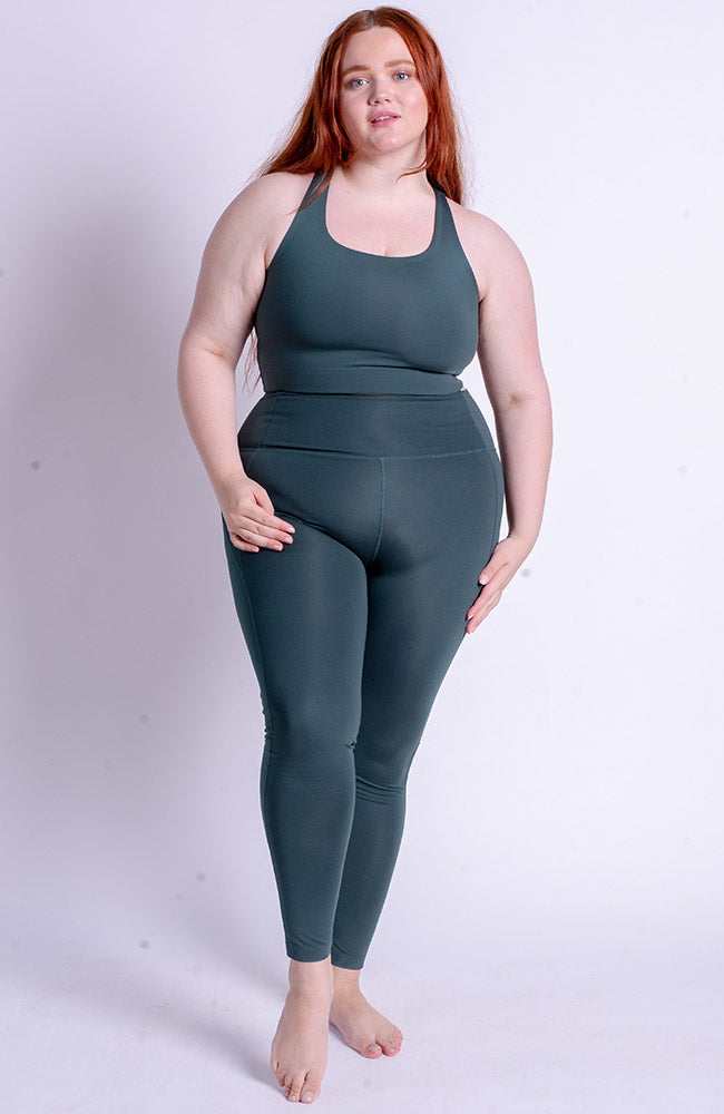 Girlfriend collective compressive high-rise leggings moss | Sophie...