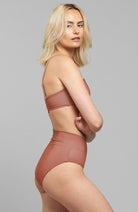 Dedicated Bikini bottoms Slite Copper Brown from recycled plastic sustainable swimwear | Sophie Stone 