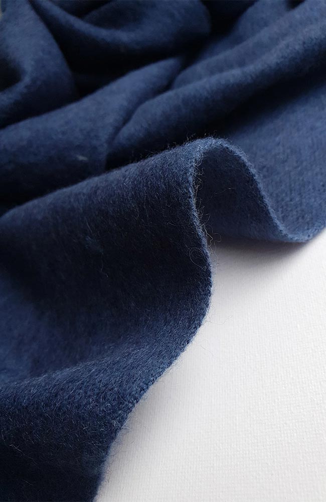 Bufandy Indigo Stone Brushed blue wool | Sophie Stone