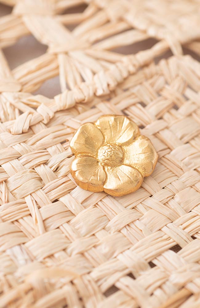 A Beautiful Story poppy flower brooch gold | Sophie Stone