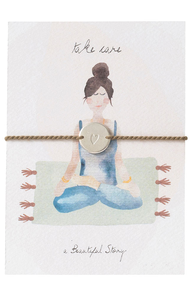 A Beautiful Story Jewelry Postcards take care yoga | Sophie Stone