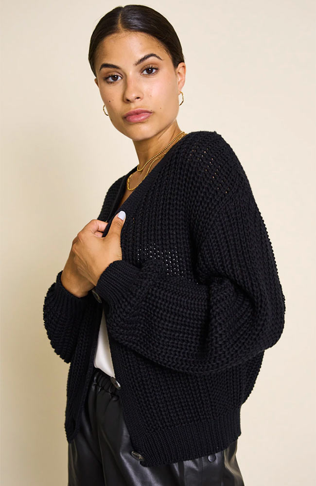 Jan 'n June Lena knitted cardigan black | Sophie Stone