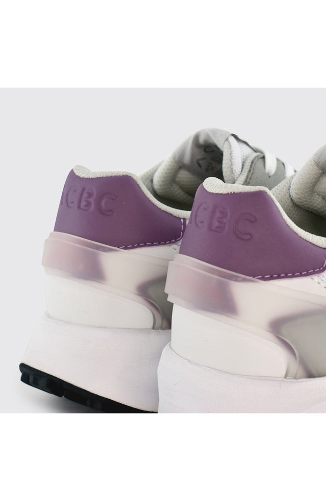 ACBC Run white & purple sneaker 100% vegan | Sophie Stone