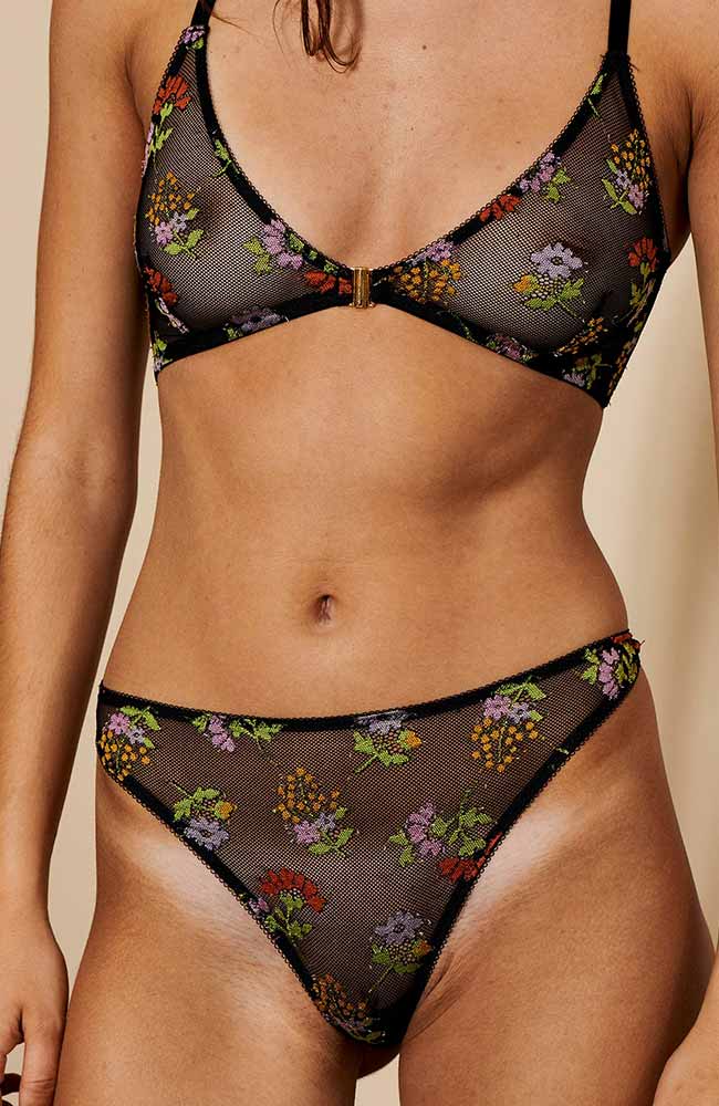Underprotection Sophia Thong black recycled polyamide | Sophie Stone